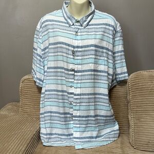 Southern Tide Light Blue and White Striped Shirt